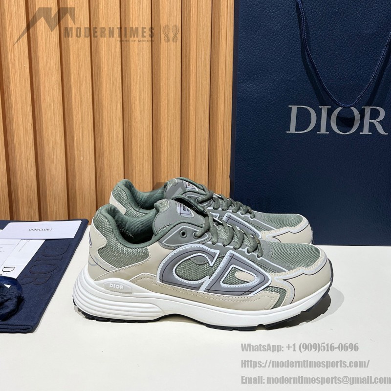 DIOR B30 Sneakers Olive 3SN279ZLY H661 Luxury Unisex Designer Shoes