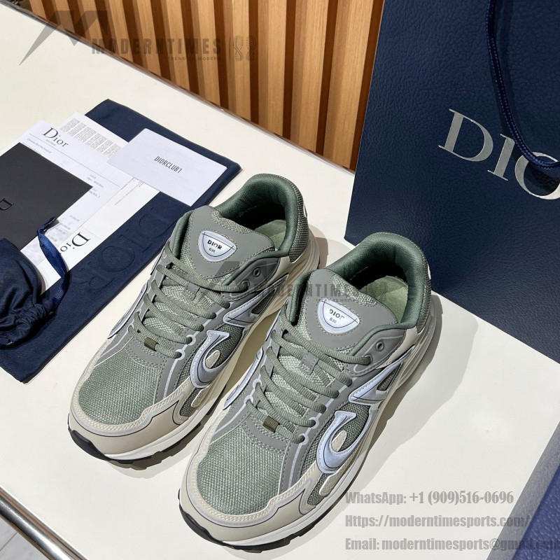 DIOR B30 Sneakers Olive 3SN279ZLY H661 Luxury Unisex Designer Shoes