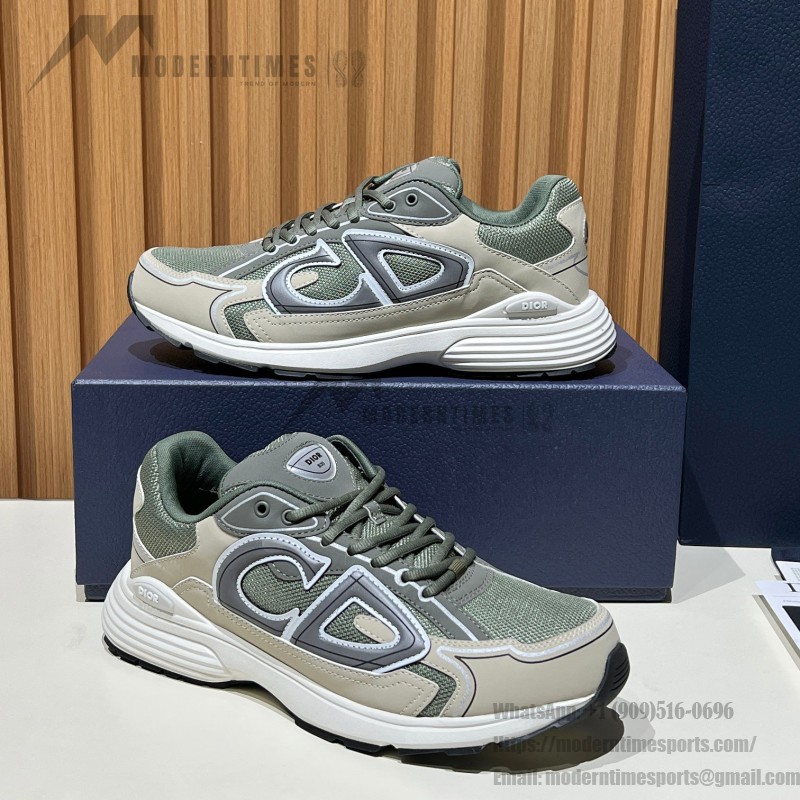 DIOR B30 Sneakers Olive 3SN279ZLY H661 Luxury Unisex Designer Shoes