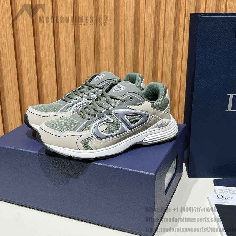 DIOR B30 Sneakers Olive 3SN279ZLY H661 Luxury Unisex Designer Shoes