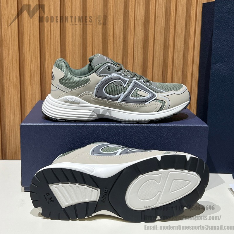 DIOR B30 Sneakers Olive 3SN279ZLY H661 Luxury Unisex Designer Shoes