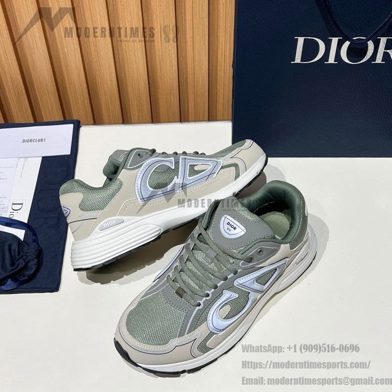 DIOR B30 Sneakers Olive 3SN279ZLY H661 Luxury Unisex Designer Shoes
