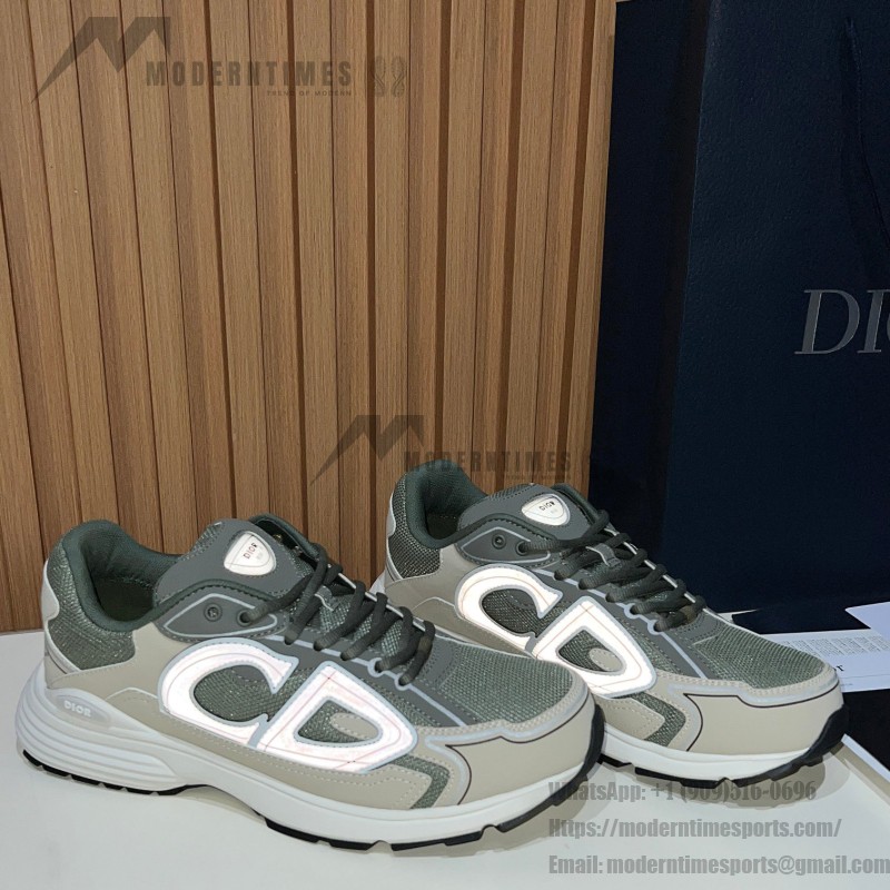 DIOR B30 Sneakers Olive 3SN279ZLY H661 Luxury Unisex Designer Shoes