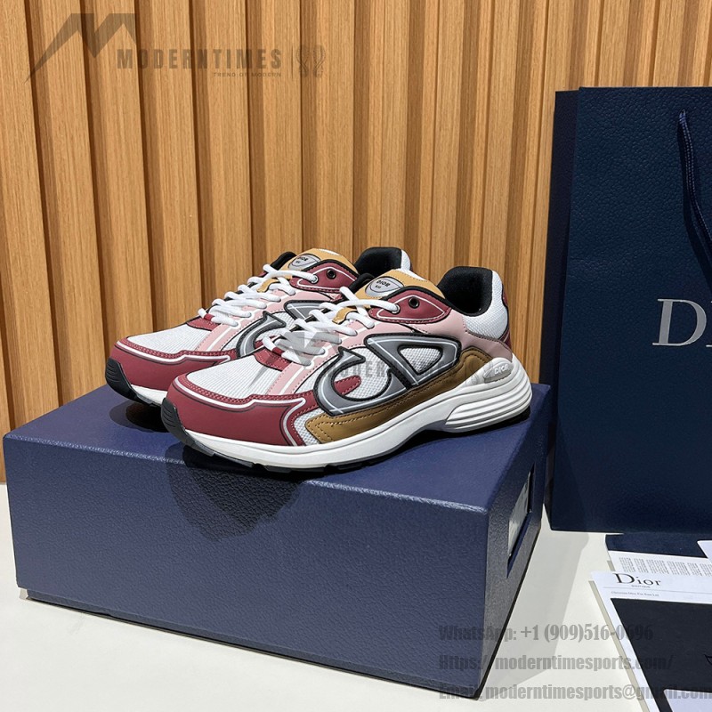 DIOR B30 White Brown Beige Mesh Calfskin Sneakers for Men and Women DIOR B30 White Brown Beige Sneakers 3SN279ZMD H867 Luxury Mesh Calfskin Shoes