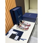 DIOR B30 White Brown Beige Mesh Calfskin Sneakers for Men and Women DIOR B30 White Brown Beige Sneakers 3SN279ZMD H867 Luxury Mesh Calfskin Shoes