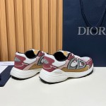 DIOR B30 White Brown Beige Mesh Calfskin Sneakers for Men and Women DIOR B30 White Brown Beige Sneakers 3SN279ZMD H867 Luxury Mesh Calfskin Shoes