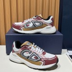DIOR B30 White Brown Beige Mesh Calfskin Sneakers for Men and Women DIOR B30 White Brown Beige Sneakers 3SN279ZMD H867 Luxury Mesh Calfskin Shoes