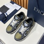 DIOR B30 Deep Green Black Sneakers for Men and Women DIOR B30 Deep Green Black Sneakers 3SN279ZRD H664 Luxury Mesh and Calfskin Shoes