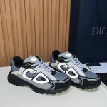 DIOR B30 Blue Grey Black Mesh & Calfskin Designer Shoes DIOR B30 Blue Grey Black Luxury Sneakers for Men and Women
