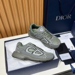 DIOR B30 Olive Green Designer Sneakers for Men and Women DIOR B30 Low-Top Olive Sneakers 3SN279ZRD H680 Luxury Mesh Calfskin Shoes