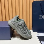 DIOR B30 Olive Green Designer Sneakers for Men and Women DIOR B30 Low-Top Olive Sneakers 3SN279ZRD H680 Luxury Mesh Calfskin Shoes