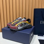 DIOR B30 3SN279ZRB H427 Deep Gray Burgundy Luxury Designer Sneakers DIOR B30 Deep Gray Burgundy Mesh and Calfskin Sneakers for Men and Women