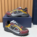 DIOR B30 3SN279ZRB H427 Deep Gray Burgundy Luxury Designer Sneakers DIOR B30 Deep Gray Burgundy Mesh and Calfskin Sneakers for Men and Women