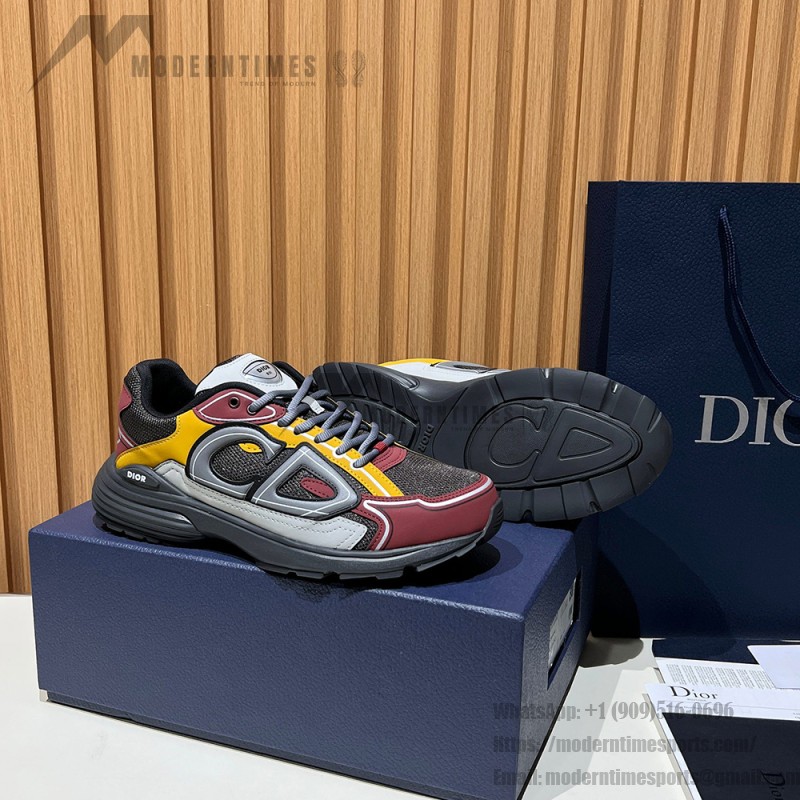 DIOR B30 3SN279ZRB H427 Deep Gray Burgundy Luxury Designer Sneakers DIOR B30 Deep Gray Burgundy Mesh and Calfskin Sneakers for Men and Women