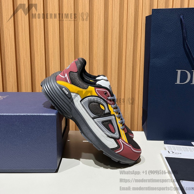 DIOR B30 3SN279ZRB H427 Deep Gray Burgundy Luxury Designer Sneakers DIOR B30 Deep Gray Burgundy Mesh and Calfskin Sneakers for Men and Women
