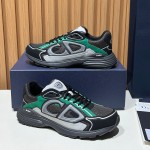 DIOR B30 Deep Gray Green Jun Unisex Designer Sneakers DIOR B30 Deep Gray Green Jun Sneakers Mesh & Calfskin Luxury Shoes