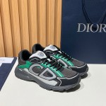 DIOR B30 Deep Gray Green Jun Unisex Designer Sneakers DIOR B30 Deep Gray Green Jun Sneakers Mesh & Calfskin Luxury Shoes