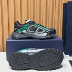 DIOR B30 Deep Gray Green Jun Unisex Designer Sneakers DIOR B30 Deep Gray Green Jun Sneakers Mesh & Calfskin Luxury Shoes