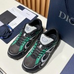 DIOR B30 Deep Gray Green Jun Unisex Designer Sneakers DIOR B30 Deep Gray Green Jun Sneakers Mesh & Calfskin Luxury Shoes