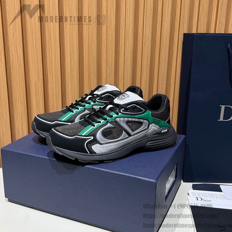 DIOR B30 Deep Gray Green Jun Unisex Designer Sneakers DIOR B30 Deep Gray Green Jun Sneakers Mesh & Calfskin Luxury Shoes