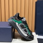 DIOR B30 Deep Gray Green Jun Unisex Designer Sneakers DIOR B30 Deep Gray Green Jun Sneakers Mesh & Calfskin Luxury Shoes