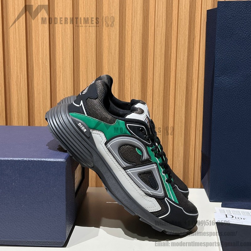DIOR B30 Deep Gray Green Jun Unisex Designer Sneakers DIOR B30 Deep Gray Green Jun Sneakers Mesh & Calfskin Luxury Shoes