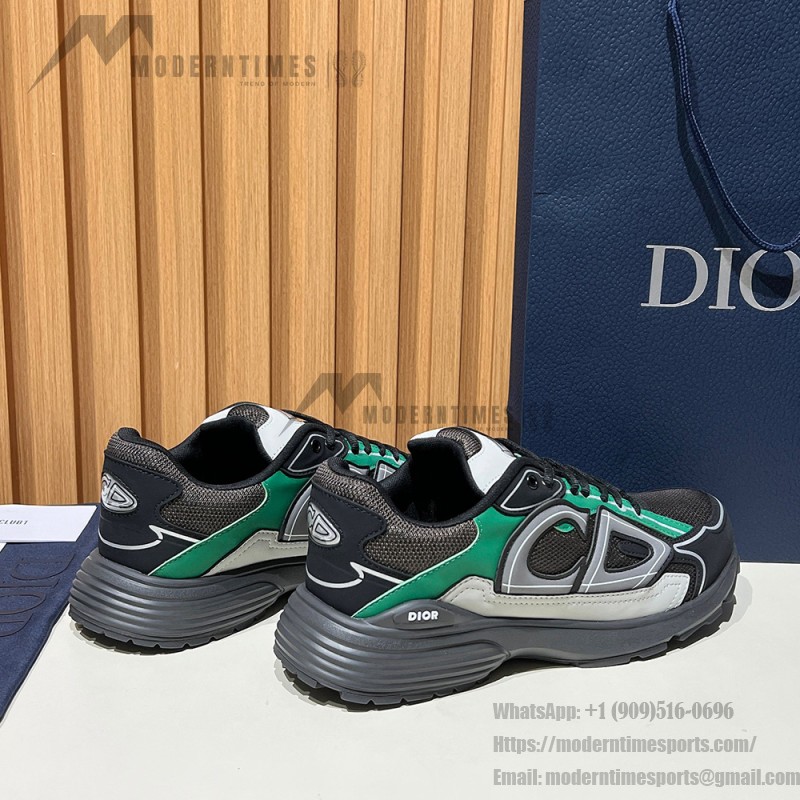 DIOR B30 Deep Gray Green Jun Unisex Designer Sneakers DIOR B30 Deep Gray Green Jun Sneakers Mesh & Calfskin Luxury Shoes