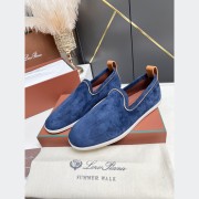 Loro Piana Venice Walk Loafer Men’s Shoes Navy Blue – Luxury Suede Slip-On FAN1318-W000