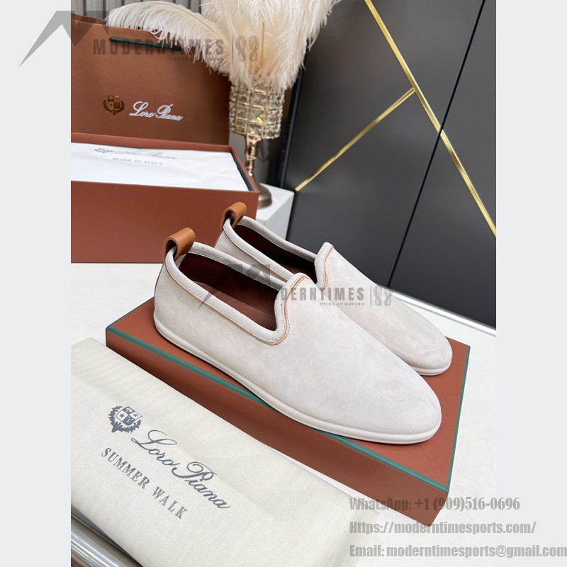 Loro Piana Venice Walk Loafer Men’s Shoes in Classic Beige Suede FAE8124-D06N