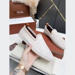 Loro Piana Venice Walk Loafer Men’s Shoes in Classic Beige Suede FAE8124-D06N