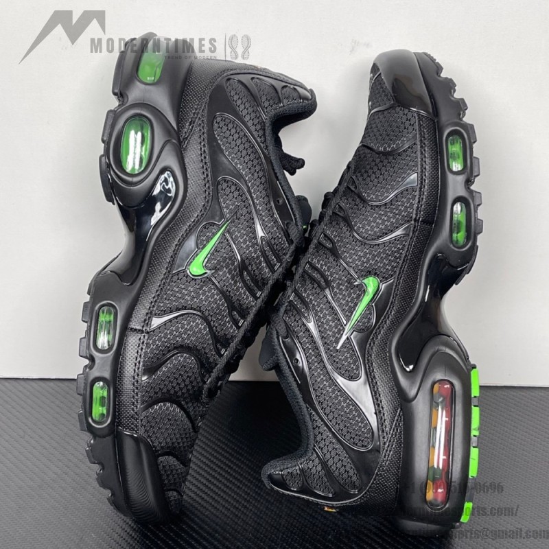 Nike Air Max Plus DM0032-024 Black Green Strike TN sneakers for neon techwear streetwear outfits