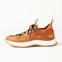 HERMES Katana Sneakers H251981ZHO1400 Orange H Naturel – Men’s Luxury Orange & Tan Sport Sneakers