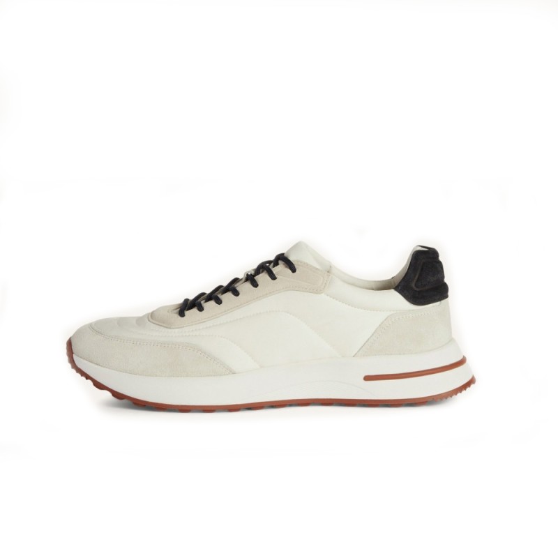 Loro Piana Week End Walk Sneaker FAP9780-1000 Cream Suede Sneakers Loro Piana Week End Walk Sneaker FAP9780-1000 Cream Suede Sneakers Front View