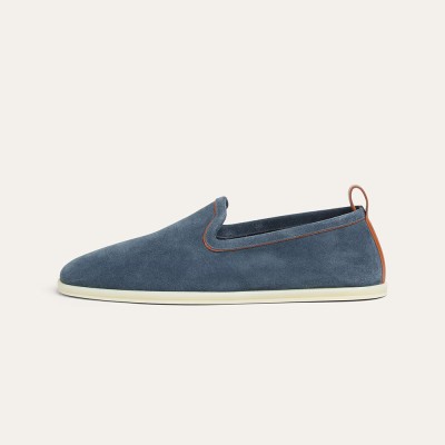 Loro Piana Venice Walk Loafer Men’s Shoes Navy Blue – Luxury Suede Slip-On FAN1318-W000