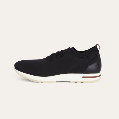 Loro Piana The Gift of Kings® 360 LP Flexy Walk Sneaker FAL0944-8000 Men – Black Luxury Casual Shoes
