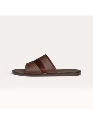 Loro Piana Pilat Plain Walk Sandal FAP1185-H0JF Dark Moka | Men's Designer Comfort Sandals
